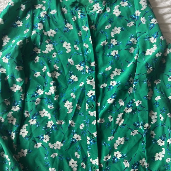 Yumi Kim Green Floral Silk Blouse - Picture 13 of 16